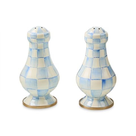 Sky Check Large Salt & Pepper Shakers