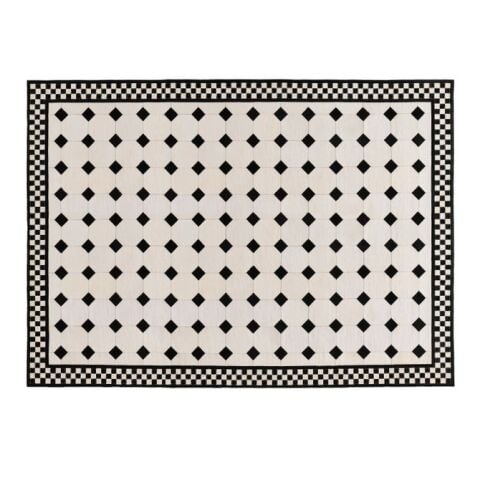 White Tile Hair on Hide 8' x 10' Rug