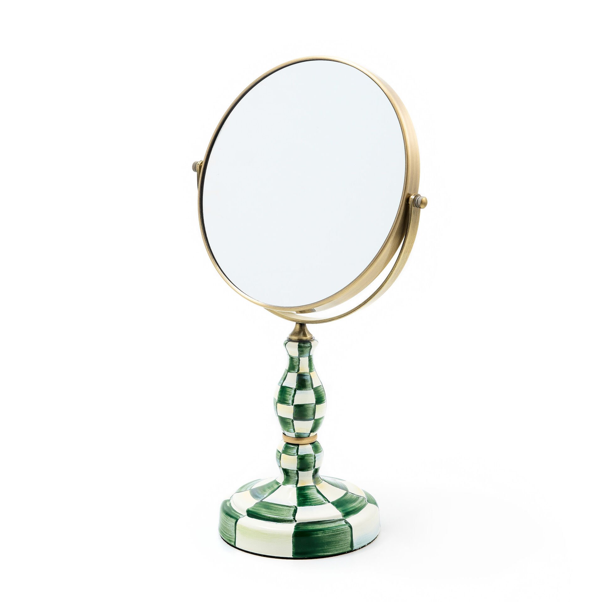 Emerald Check Vanity Mirror