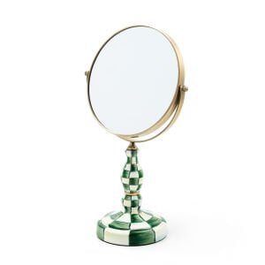 Emerald Check Vanity Mirror