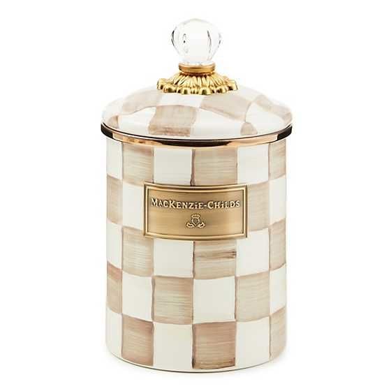 Mocha Check Medium Canister