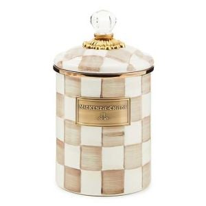 Mocha Check Medium Canister