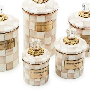 Mocha Check Medium Canister