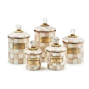 Mocha Check Medium Canister