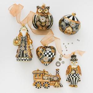 Glass Ornament - Steampunk Owl