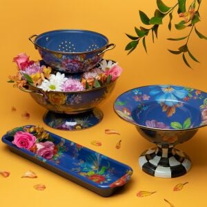 Flower Market Large Colander - Lapis