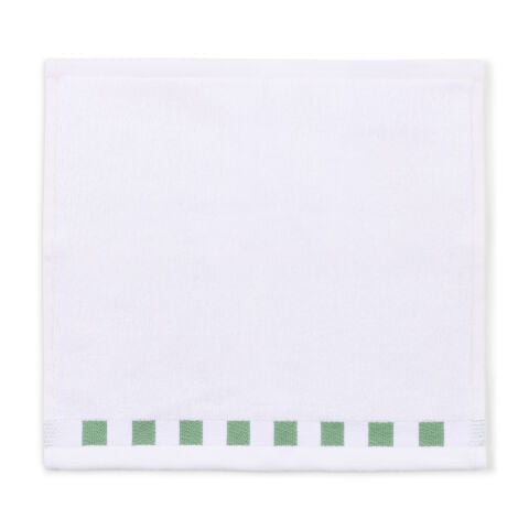Washcloth with Sage Green Check Border