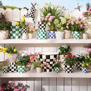 Emerald Check Small Garden Pot