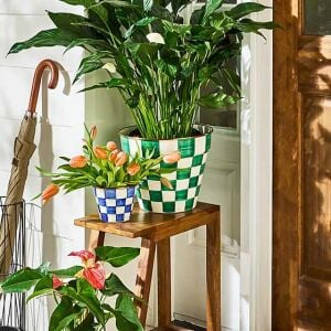 Emerald Check Extra Large Garden Pot