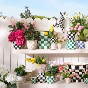 Emerald Check Extra Large Garden Pot