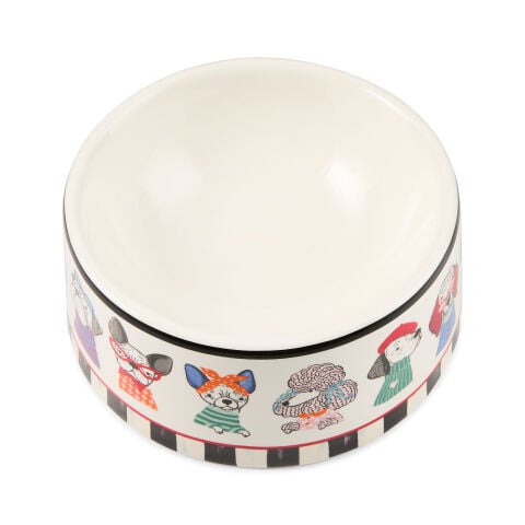 Courtly Check Ceramic Pet Dish