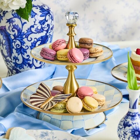 Sky Check Two Tier Sweet Stand