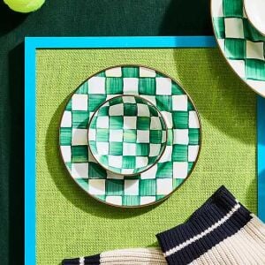 Emerald Check Relish Dish