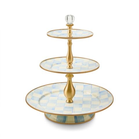 Sky Check Three Tier Sweet Stand