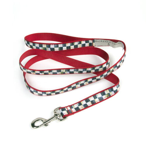 Courtly Check Red Pet Lead Medium
