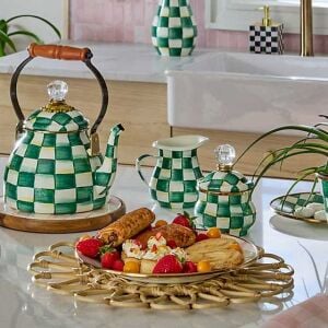 Emerald Check Creamer