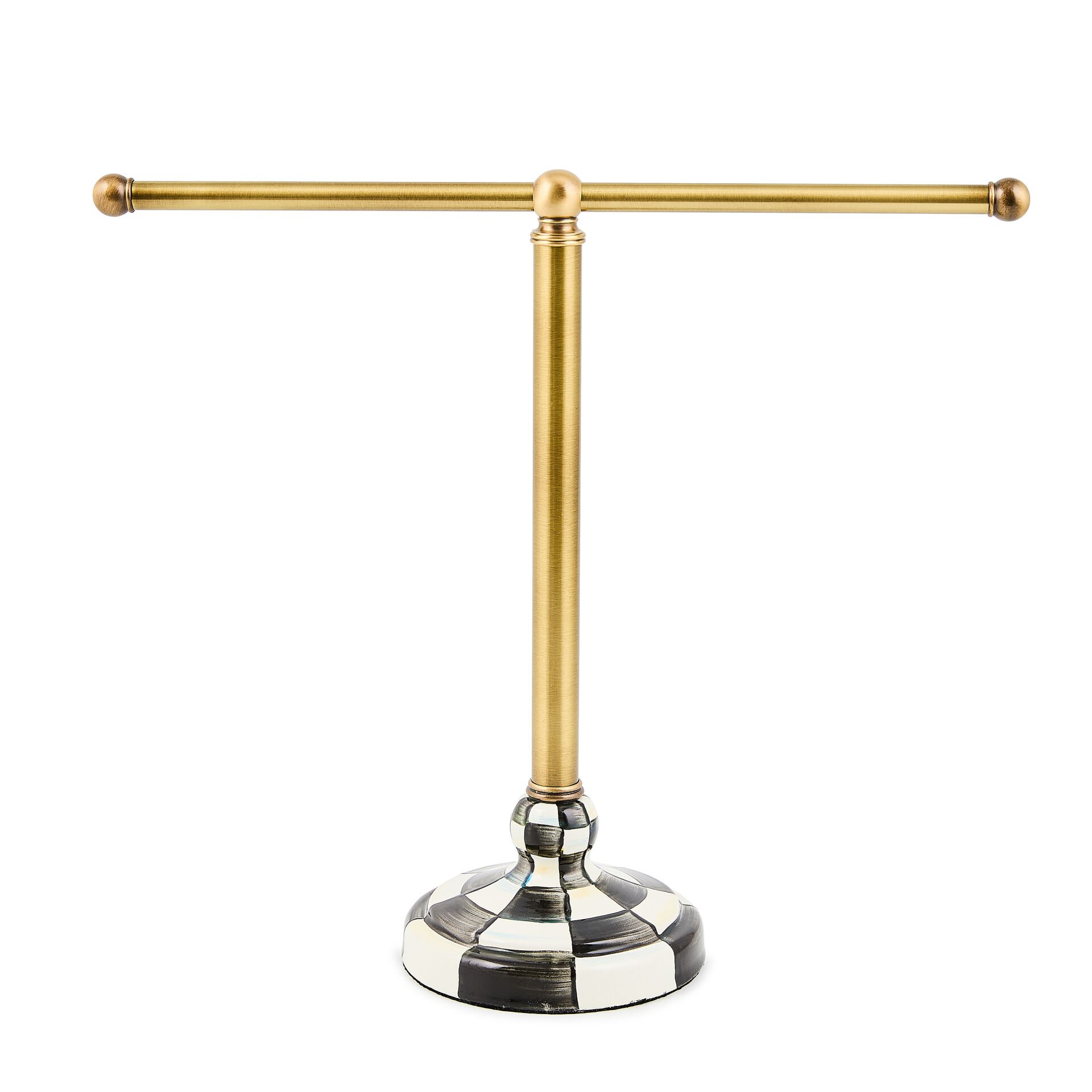 Courtly Check Enamel Tea Towel Stand