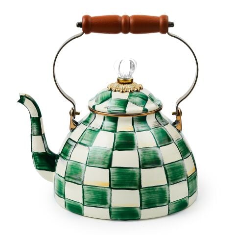 Emerald Check 3 Quart Tea Kettle