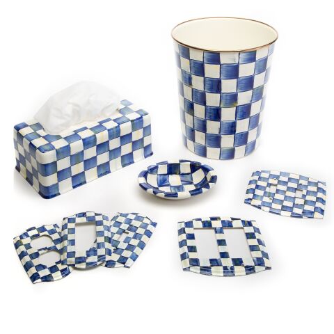 Royal Check Enamel Standard Tissue Box Cover