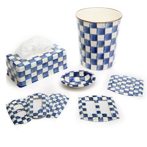 Royal Check Enamel Standard Tissue Box Cover