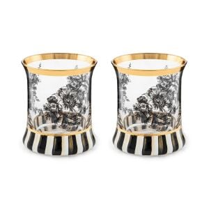 Courtly English Garden Tumbler Glass, Set of 2