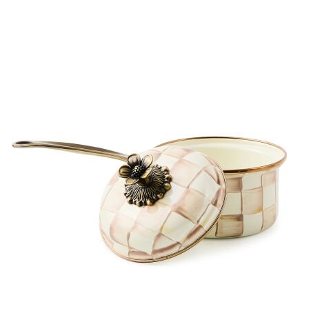 Mocha Check 1 Qt. Saucepan