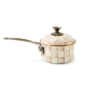 Mocha Check 1 Qt. Saucepan