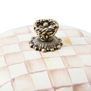 Mocha Check 3 Qt. Casserole