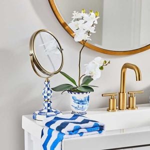 Royal Check Enamel Vanity Mirror