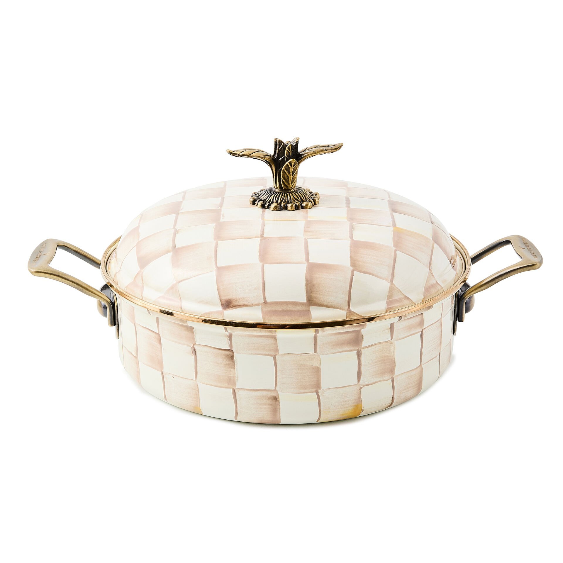 Mocha Check 5 Qt. Casserole