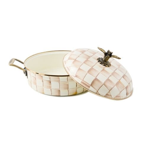 Mocha Check 5 Qt. Casserole