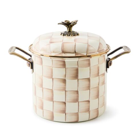 Mocha Check 7 Qt Stockpot