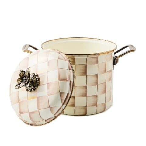 Mocha Check 7 Qt. Stockpot