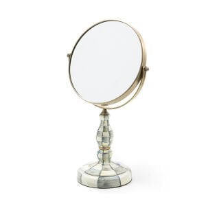 Sterling Check Enamel Vanity Mirror