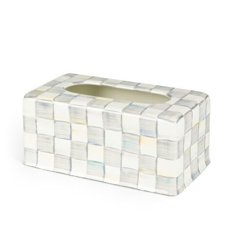Sterling Check Standard Tissue Box Cover