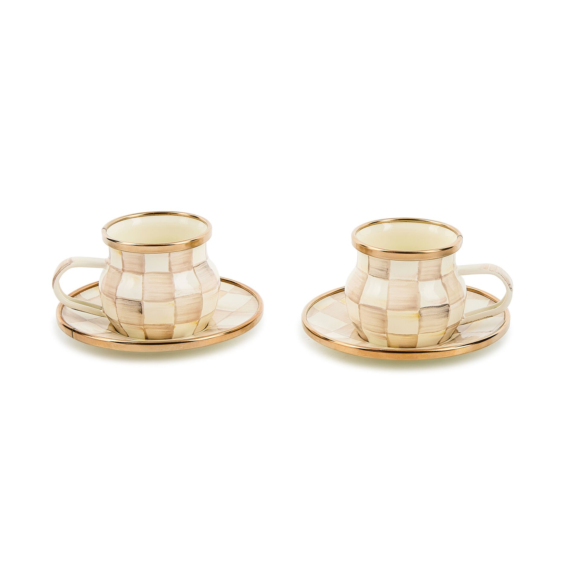 Mocha Check Espresso Cup & Saucer SetMacKenzie-ChildsMocha Check