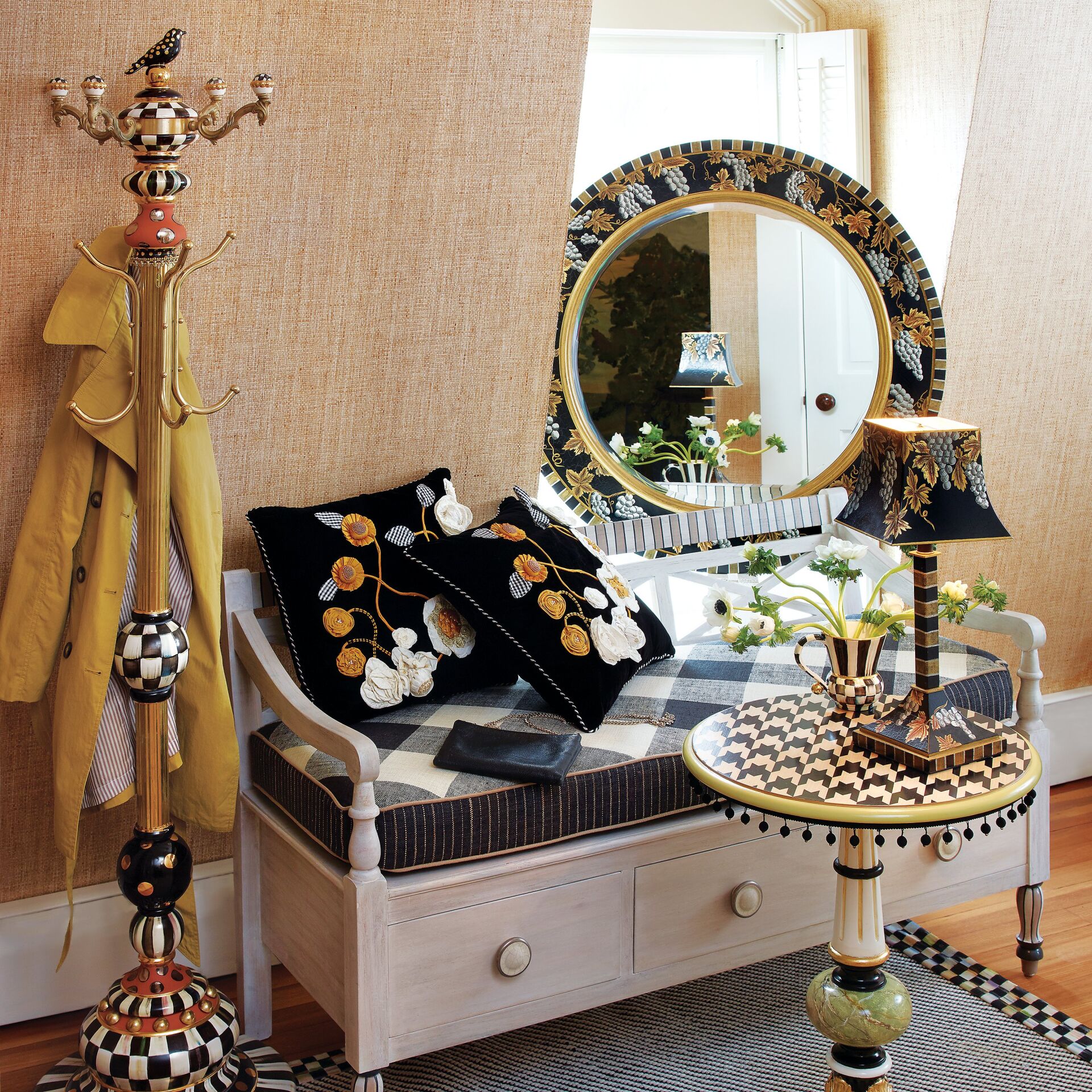 Courtly Check Coat Perch