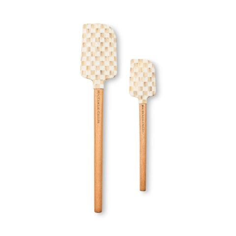 Mocha Check Spatulas Set of 2