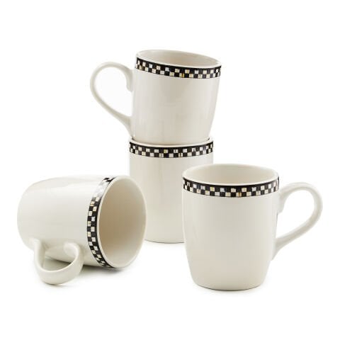 Courtly Check Everyday Mugs, Set of 4
