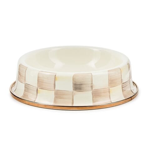Mocha Check Cat Dish
