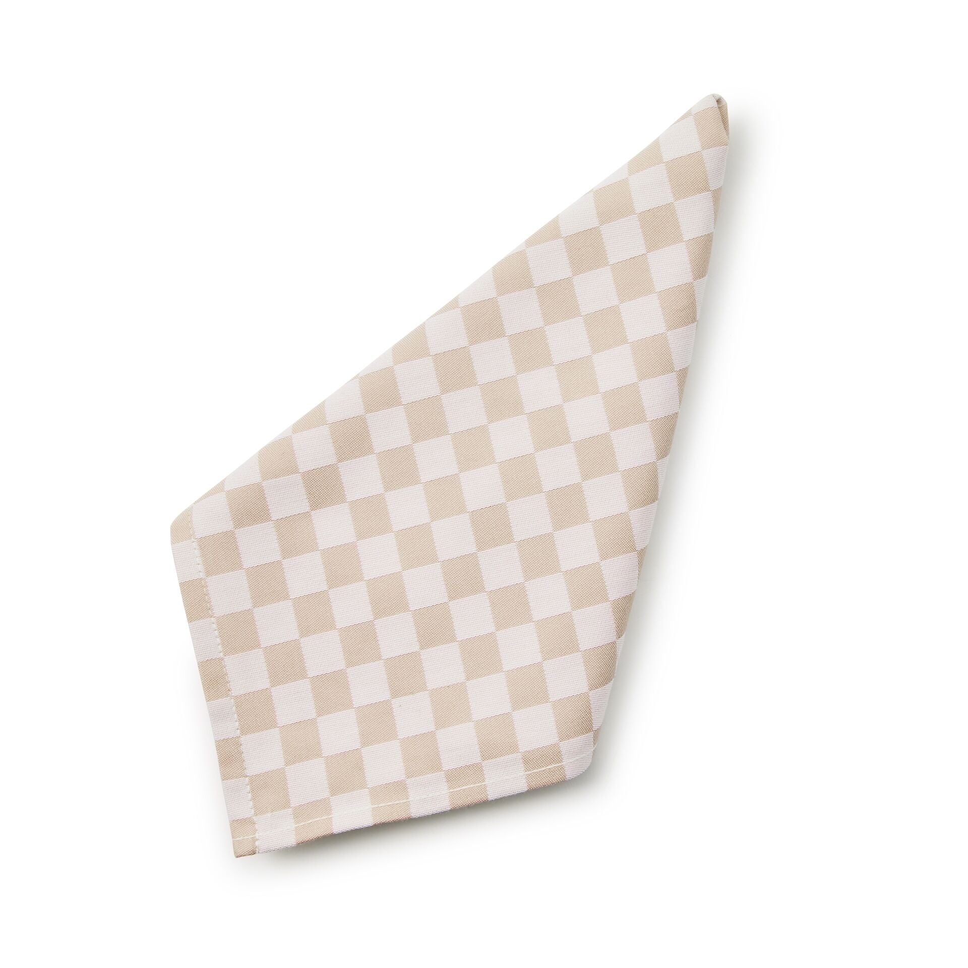 Flax Check Napkin Set of 4
