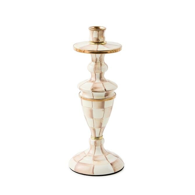 Mocha Check Medium Candlestick