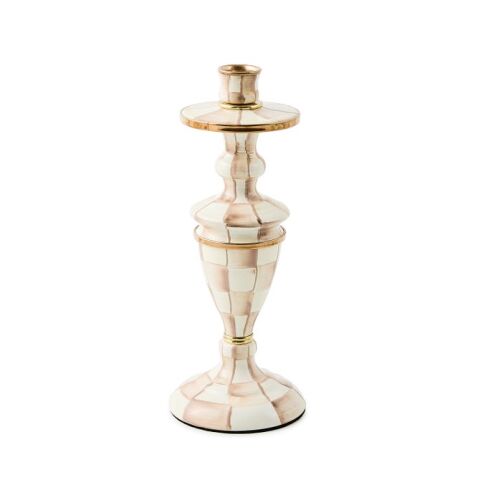Mocha Check Medium Candlestick