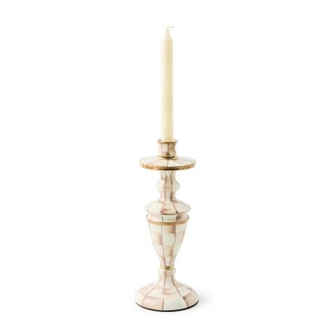 Mocha Check Medium Candlestick