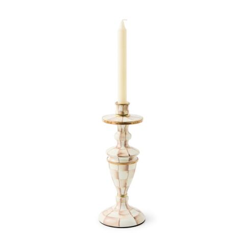 Mocha Check Medium Candlestick