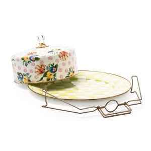 Wildflowers Enamel Cake Carrier - Pink