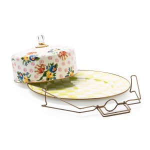 Wildflowers Enamel Cake Carrier - Pink