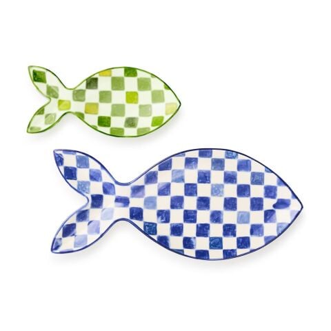 Go Fish Serving Platters Set of 2