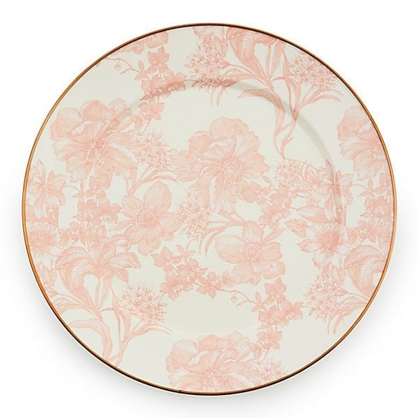 Rosy English Garden Enamel Charger/Plate