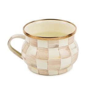 Mocha Check Teacup